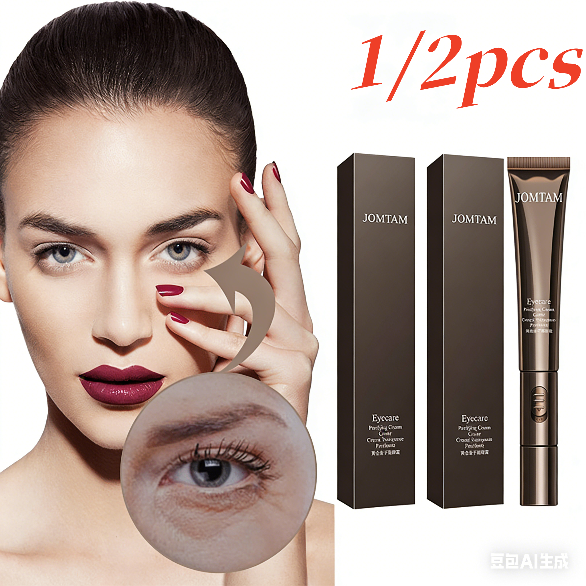 1/2pcs Caffeine Firming Eye Cr - Women Bags Under Eyes ulasan dan harga