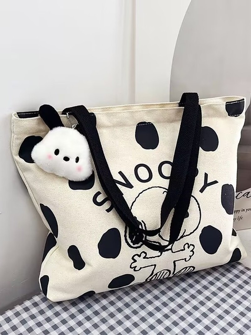 Cartoon Snoopy Canvas Shoulder - Women'S Xl Bags ulasan dan harga