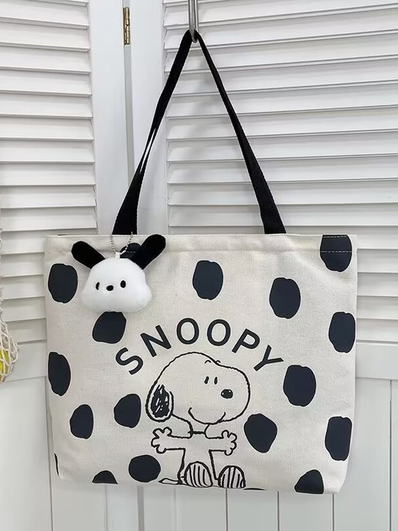 Cartoon Snoopy Canvas Shoulder - Women'S Xl Bags ulasan dan harga