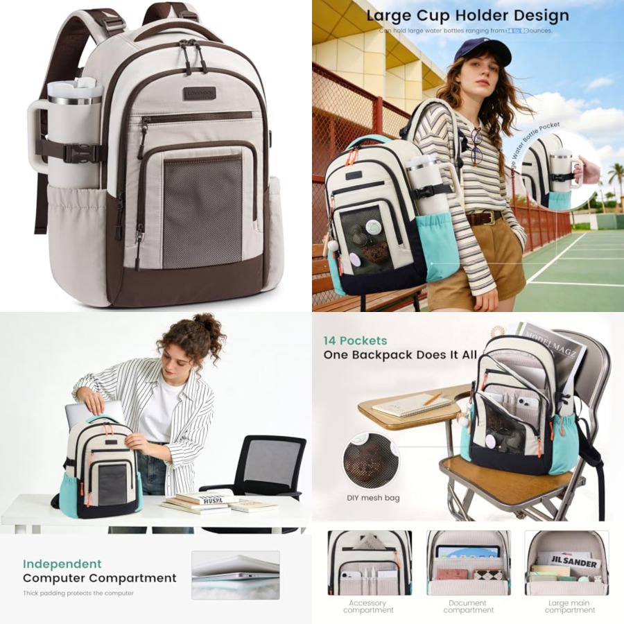 Laptop Backpack for Women with - Women'S Bags For Work ulasan dan harga