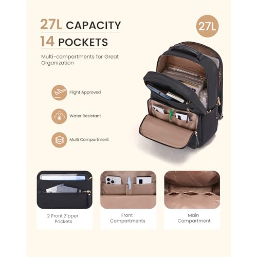 Laptop Backpack for Women with - Women'S Bags For Work ulasan dan harga