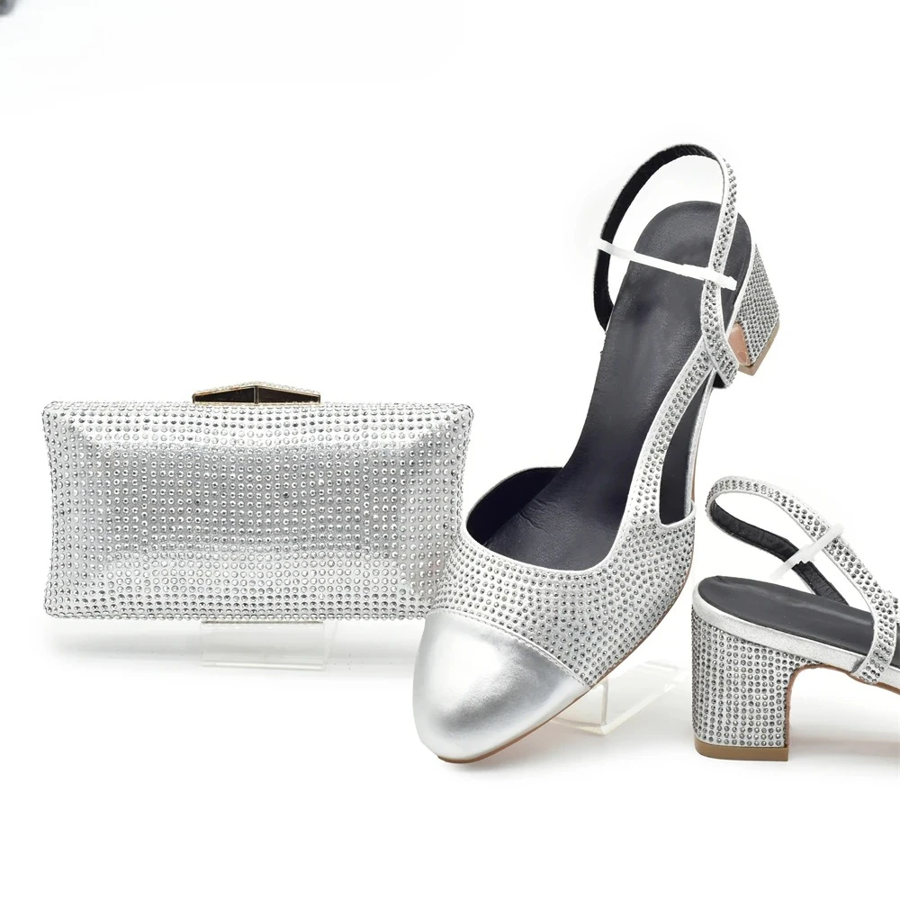 Silver Shoe and Bag Set for Pa - Women Bags For Wedding ulasan dan harga