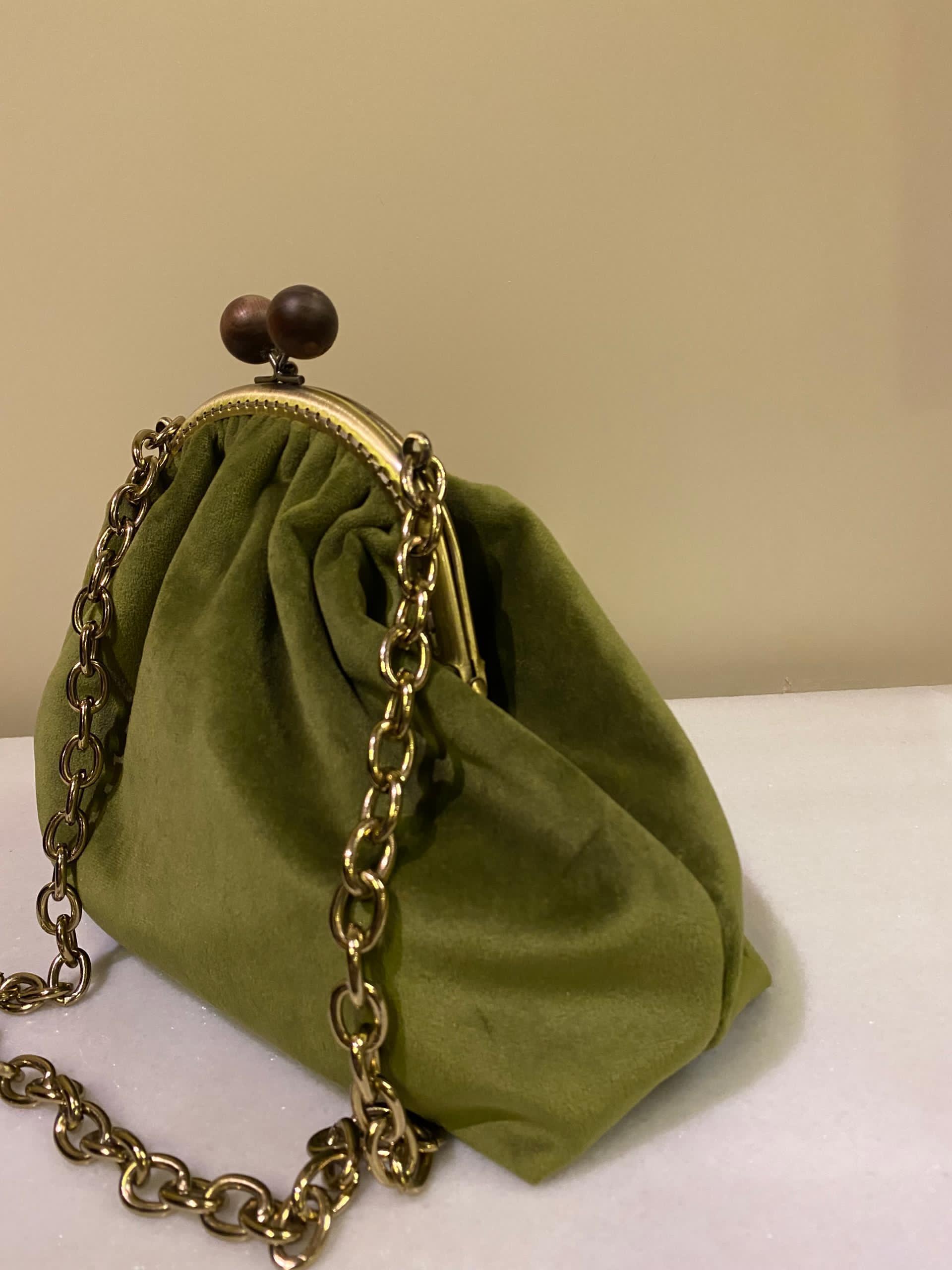 Lost in Vintage Velvet Bag Kis - Women Bags Gold ulasan dan harga