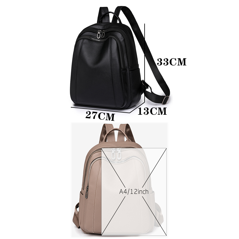 High Quality Leather Backpack  - Women Bags Medium Size ulasan dan harga