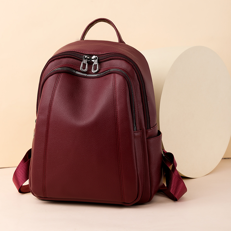 High Quality Leather Backpack  - Women Bags Medium Size ulasan dan harga