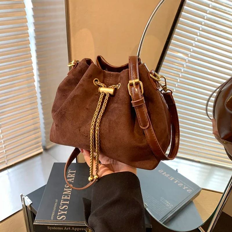 Soft Solid Faux Suede Simple C - Women Bags Zara ulasan dan harga