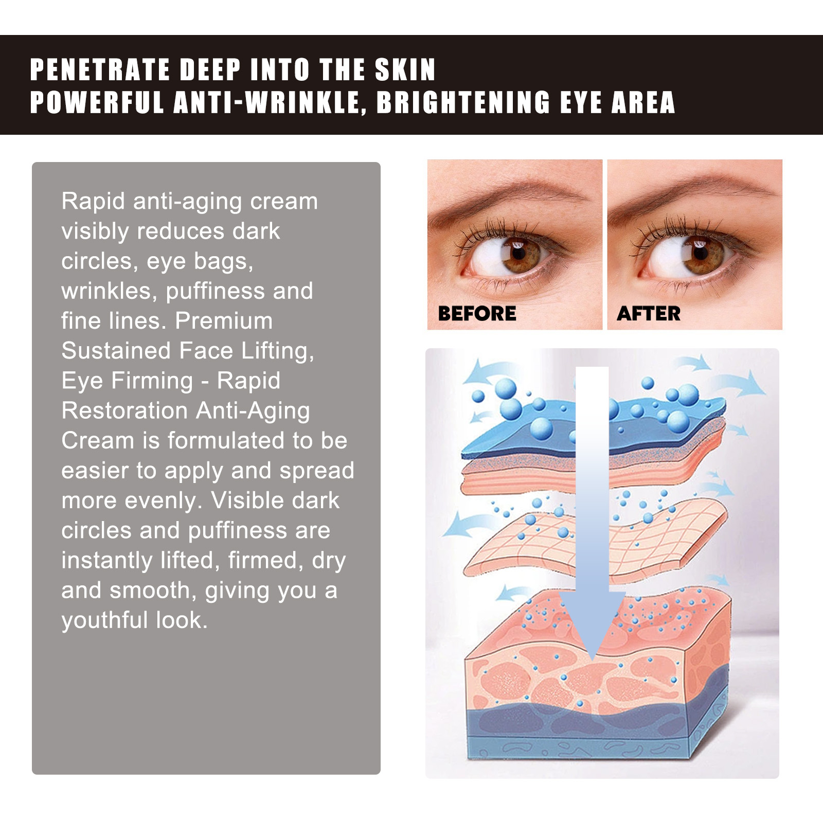 OUHOE Retinol Eye Cream Anti-W - Women Bags Under Eyes ulasan dan harga