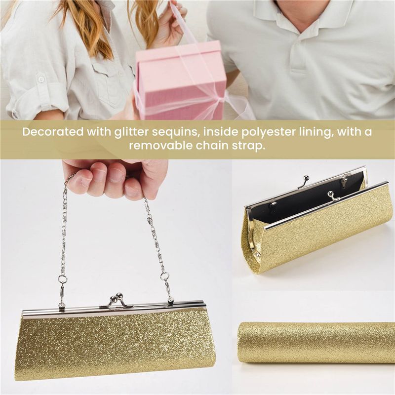 A18P-Women Glitter Clutch Purs - Women Bags For Wedding ulasan dan harga