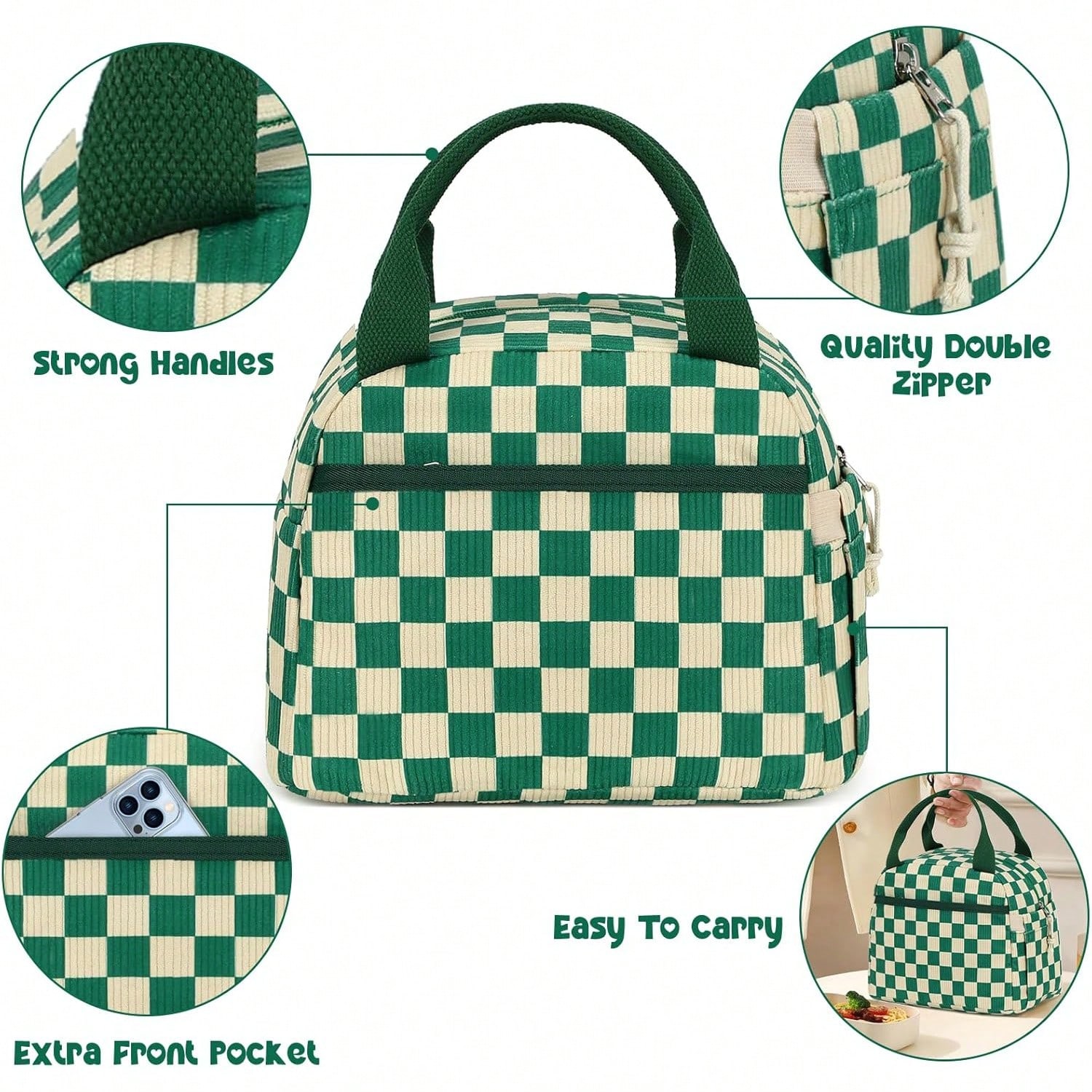 Cute Corduroy Lunch Tote Bags  - Women'S Bags For Work ulasan dan harga