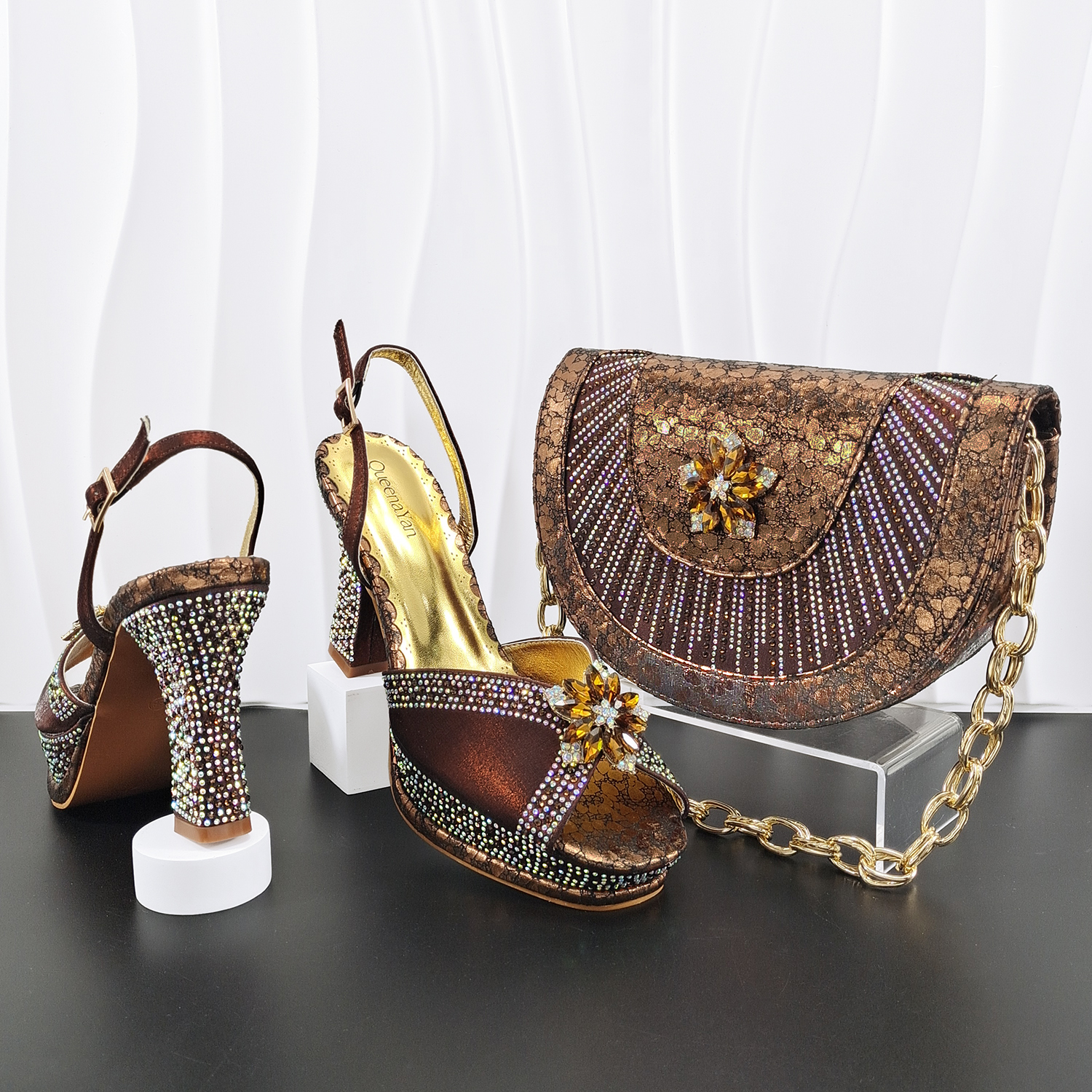 INS Brown Color Marture Party  - Women Bags For Wedding ulasan dan harga